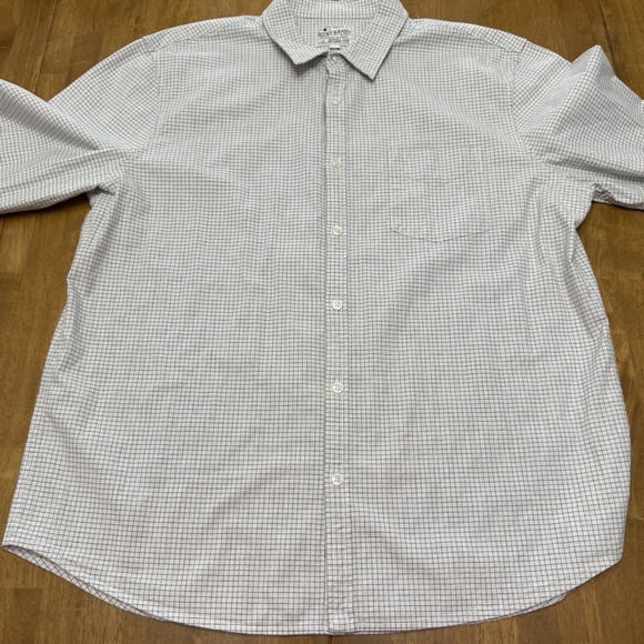Lucky Brand shirt men's XL preppy plaid classic‎ beachy coastal nautical work - Picture 3 of 13